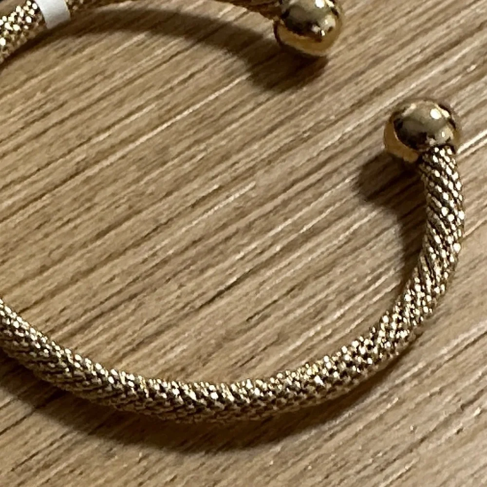 Banana Republic Factory Gold Mesh Open Cuff Bracelet